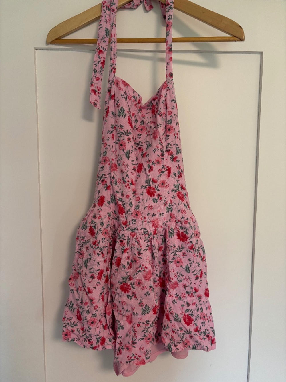 Halter Top Floral Romper/Mini Dress